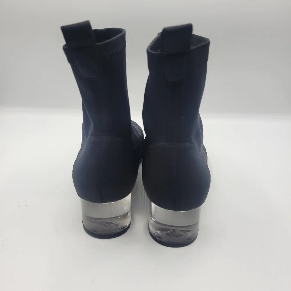 Zara booties with clear rounded heal size 35